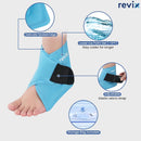 REVIX Ankle Ice Pack Wrap Reusable Gel Cold Compression for Foot Discomfort, Swelling and Recovery