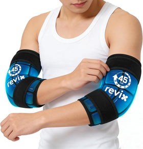 REVIX Elbow Ice Pack Wrap for Pitchers, 45-Minute Long-Lasting Cold Compression Wrap - 0