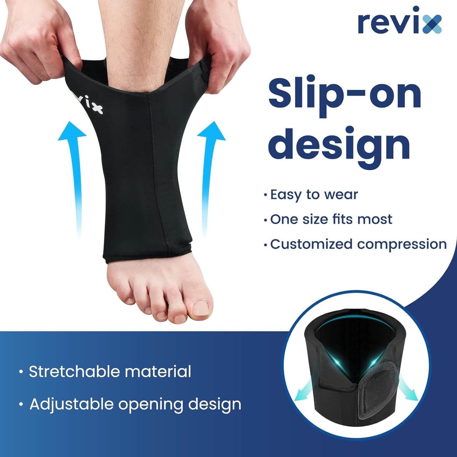 REVIX Ankle Ice Pack Wraps for Soothing Discomfort Reusable Ice Sleeve for Ankle Relaxation