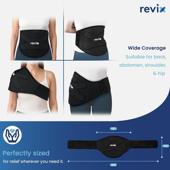 REVIX 3D Ice Pack for Back – 30 Min Long-Lasting Cold Therapy with Innovative Dual-Layer Gel