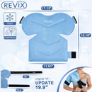 REVIX Shoulder Ice Pack Wrap for Rotator Cuff, Reusable Gel Cold Pack