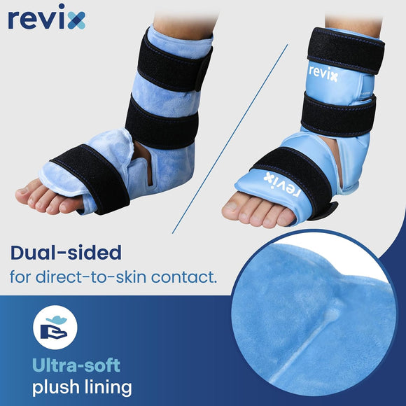 REVIX Ankle Ice Pack for Foot Swelling, Reusable Gel Ice Pack Wrap