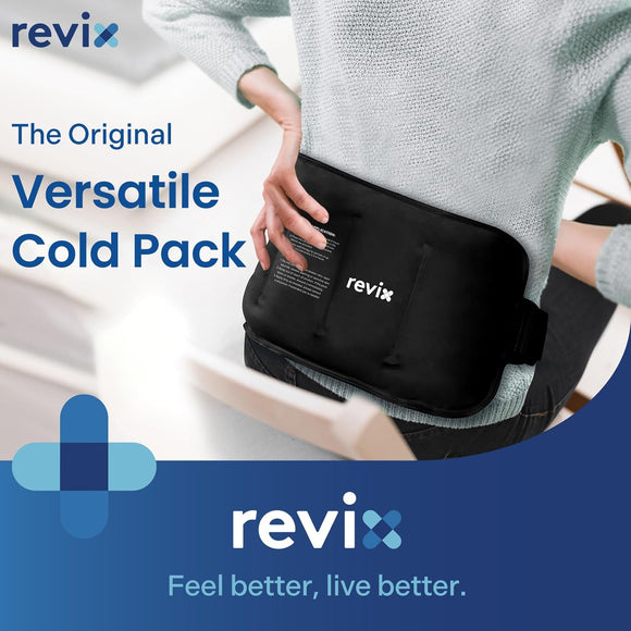 REVIX 2-Pack Large Cold Packs for Back, Rotator Cuff, Hip, Knee, and Shin, Versatile