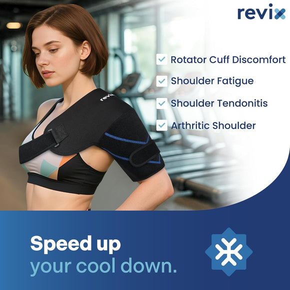 REVIX Shoulder Ice Pack Wrap, Ice Shoulder Brace for Rotator Cuff