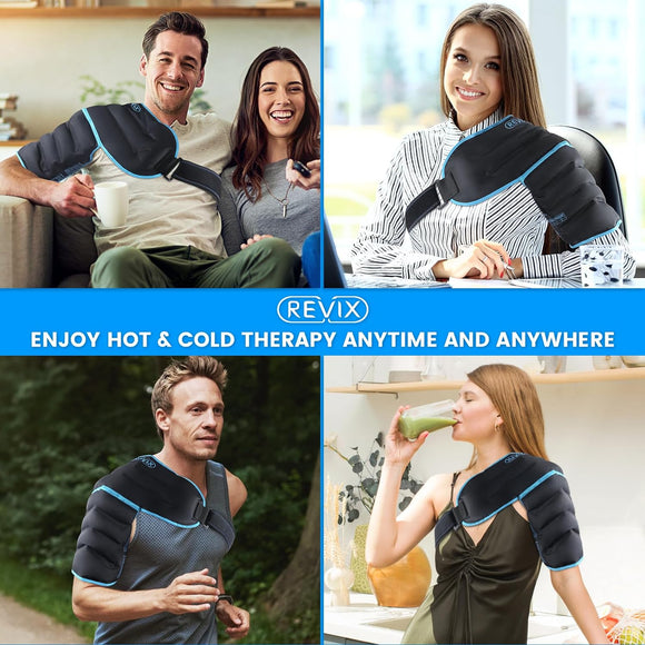REVIX 3D Sewing Shoulder Ice Pack Wrap for Better Snug Fit and Putting on