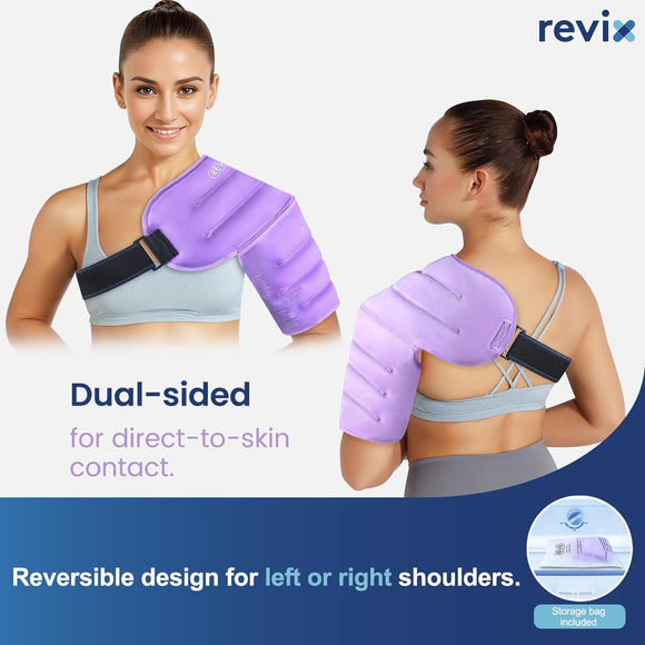 REVIX 3D Sewing Shoulder Ice Pack Wrap for Better Snug Fit and Putting on