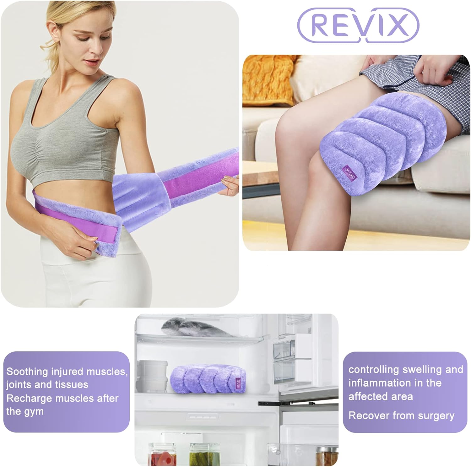 REVIX Microwavable Heating Pad for Back, Extra Large Microwave Heated Pack with Moist Heat