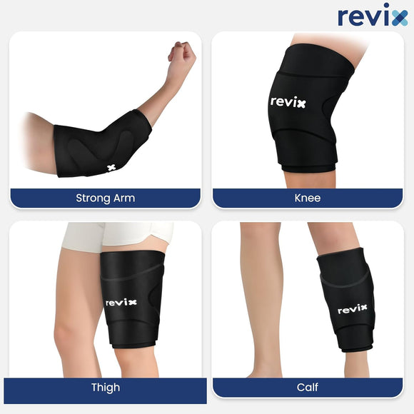 REVIX 3D Knee Ice Pack Wrap – Long-Lasting Cold Therapy with Innovative Dual-layer Gel