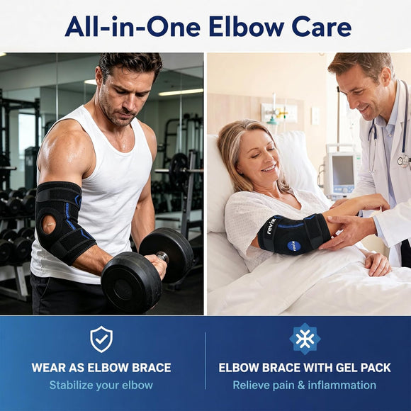 REVIX Cubital Tunnel Elbow Brace with Upgraded Soft Detachable Gel Pack