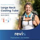 REVIX Large Neck Coolers, Upgraded Wide Circumference & 30% Thicker Tube, Wearable Cooling Neck Wraps for Summer Heat Relief, Reusable Ice Neck Ring for Outdoor Work, Golf, Gardening