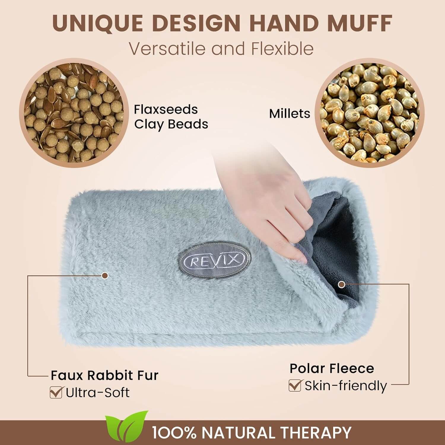 REVIX Microwavable Therapy Hand Muff