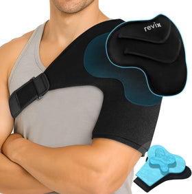 REVIX Triple-Layer Gel Shoulder Ice Pack Wrap for Rotator Cuff - 0
