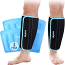 REVIX Calf and Shin Ice Packs for Shin Splints Reusable Leg Cold Pack Wraps