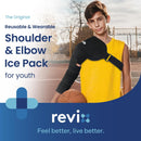 REVIX Youth Arm Ice Pack Wrap for Pitchers – Reusable Ice Arm Sleeve for Young Pitchers