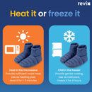 REVIX Microwavable Foot Warmers, Heated Booties for Cold Feet & Discomfort Relief