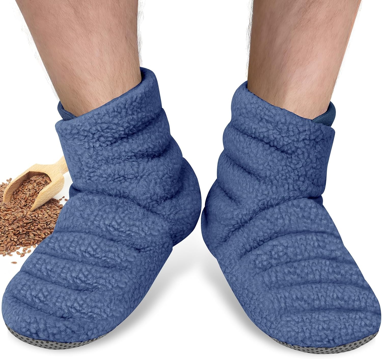 REVIX Microwavable Foot Warmers, Heated Booties for Cold Feet & Discomfort Relief