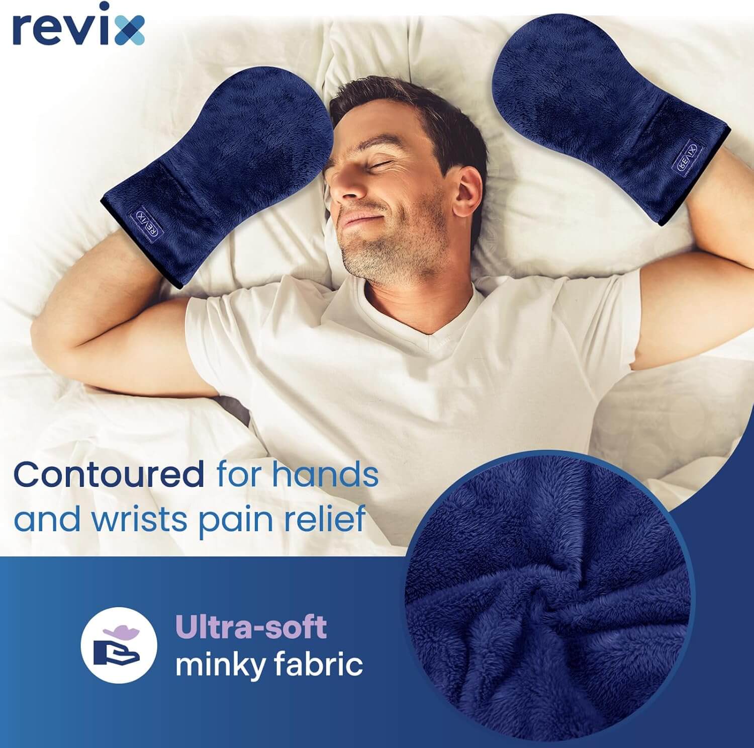 REVIX Heated Mitts for Arthritis and Hand Therapy, Microwavable Hand Warmer for Women and Men