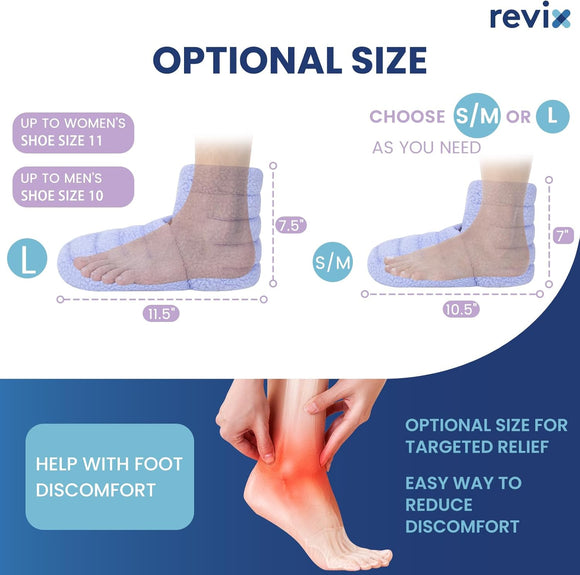 REVIX Microwavable Foot Warmers, Heated Booties for Cold Feet & Discomfort Relief