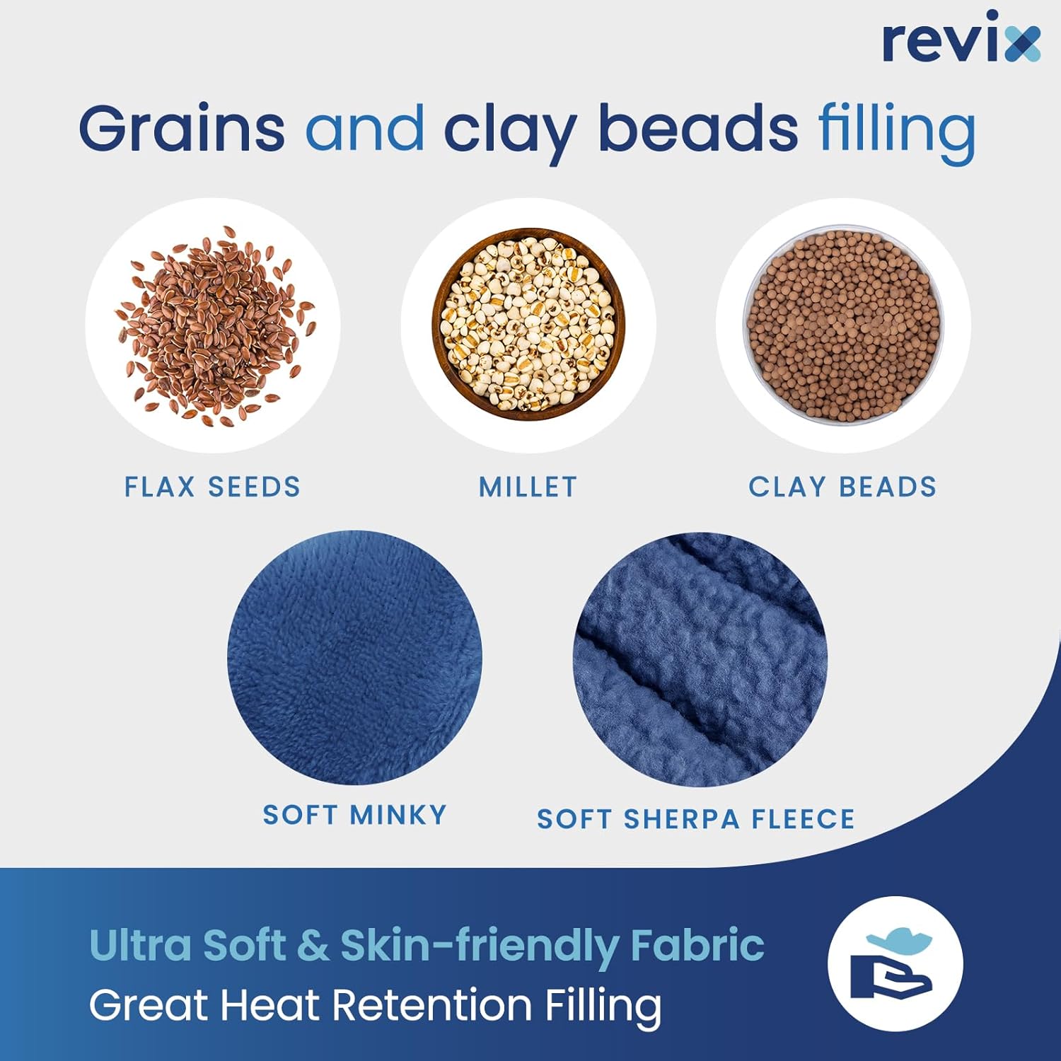 REVIX Microwavable Heating Mittens and Feet Warmers