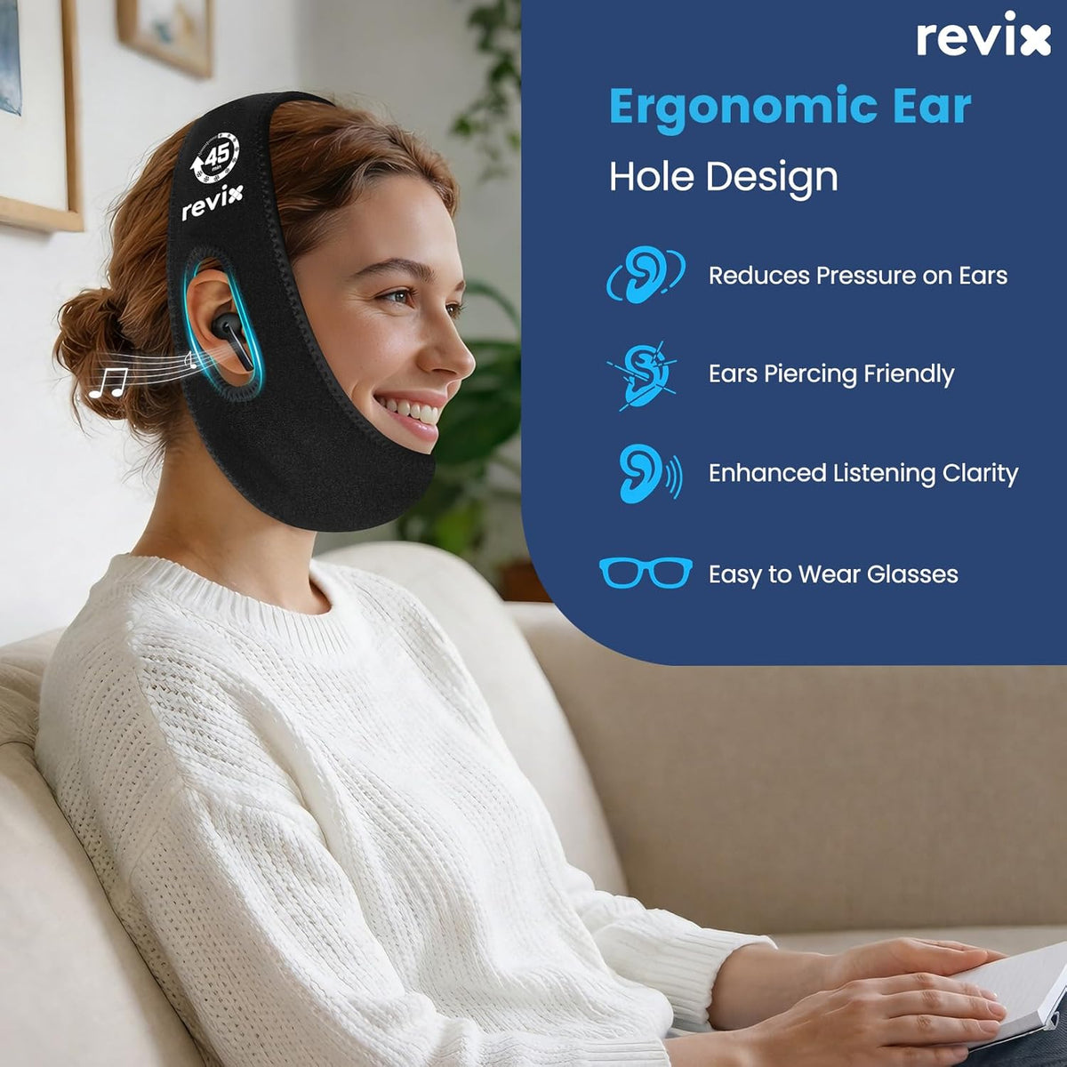 REVIX Wisdom Teeth Ice Pack Head Wrap, 45-Minute Long-Lasting Cooling ...