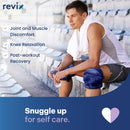 REVIX Microwavable Knee Heating Pad, Heated Wrap with Moist Heat for Elbow & Joint Support, Reusable Hot or Cold Compress for Women & Men