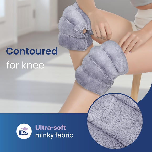 REVIX Microwavable Knee Heating Pads, 2 Pack Wraparound Heat Wraps for Knees and Elbows