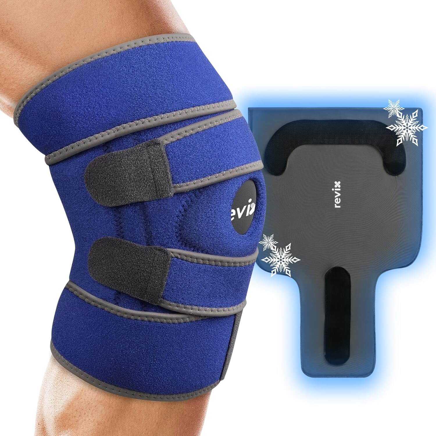 REVIX Knee Brace with Upgraded Innovative Soft Pliable Gel Pack