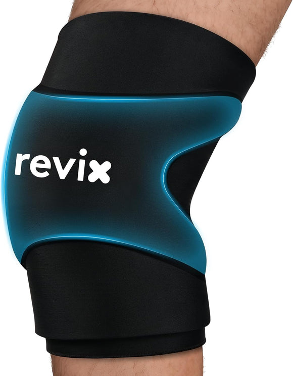 REVIX 3D Knee Ice Pack Wrap – Long-Lasting Cold Therapy with Innovative Dual-layer Gel