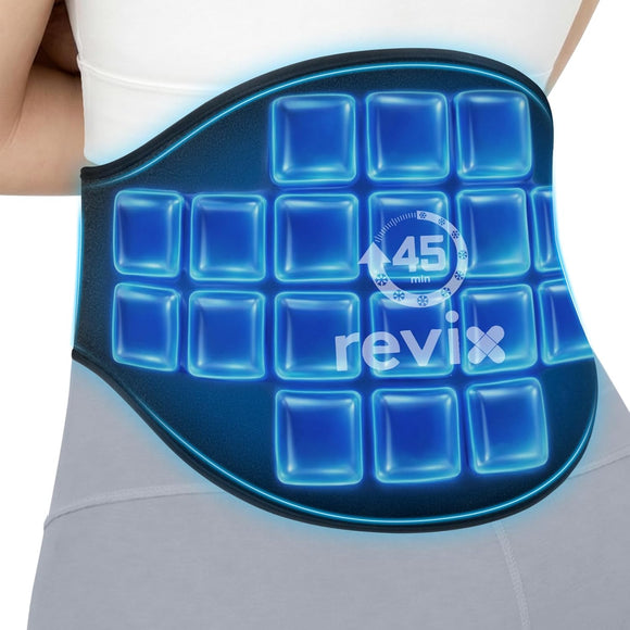 REVIX 45-Min Long-Lasting Back Ice Pack, Extra Large Ice Packs with Ice Grid Gel Design