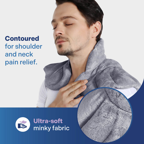 REVIX Heated Neck Wrap Microwavable Heating Pad for Neck and Shoulders