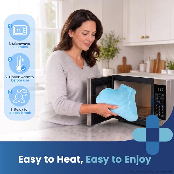 REVIX Microwavable Heating Pad for Period Cramps, Hot Cold Wrap for Belly