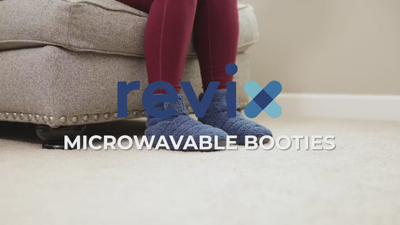 REVIX Microwavable Foot Warmers, Heated Booties for Cold Feet & Discomfort Relief