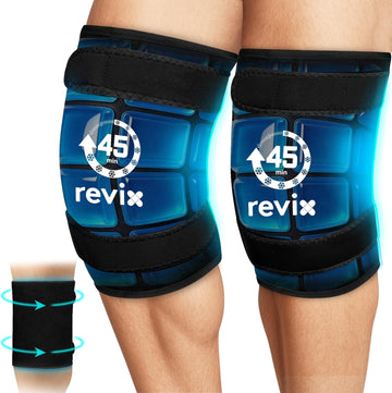 REVIX Rodillera de hielo XXXL envuelve toda la rodilla, terapia de frío de 45 minutos de duración - 0