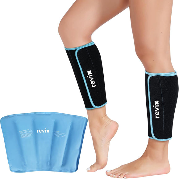 REVIX Calf and Shin Ice Packs for Shin Splints Reusable Leg Cold Pack Wraps