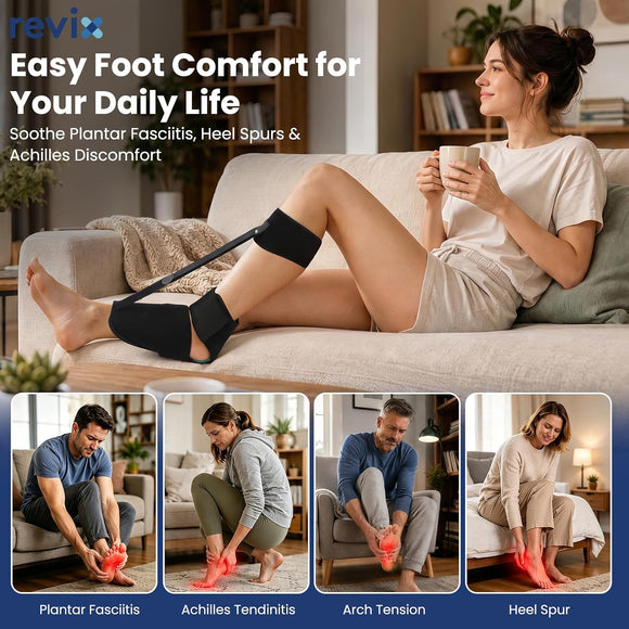 REVIX 45-Min Long-Lasting Plantar Fasciitis Night Splint with Ice Gel