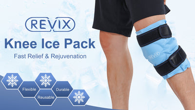 REVIX Ice Pack for Knee Pain Relief, Reusable Gel Ice Wrap for Leg Injuries