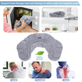 REVIX Heated Neck Wrap Microwavable Heating Pad for Neck and Shoulders