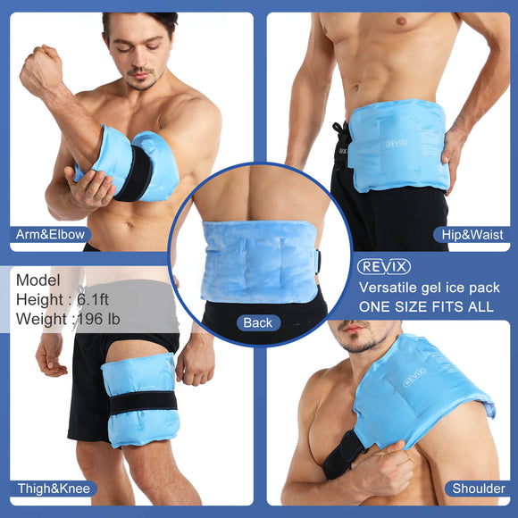 REVIX Ice Pack for Lower Back Pain Cold Compress Ice Bag for Shoulder, Neck, Hip, Arm & Knee