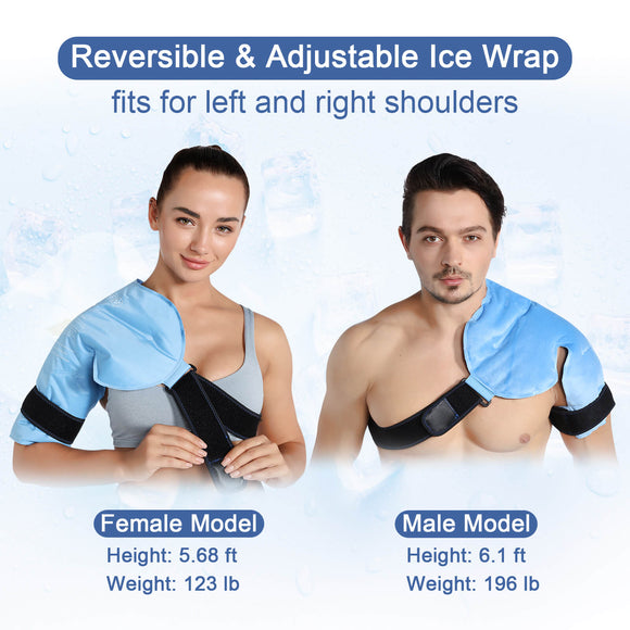 REVIX Shoulder Ice Pack Rotator Cuff Cold Therapy, Ice Packs Shoulder Wraps for Pain Relief