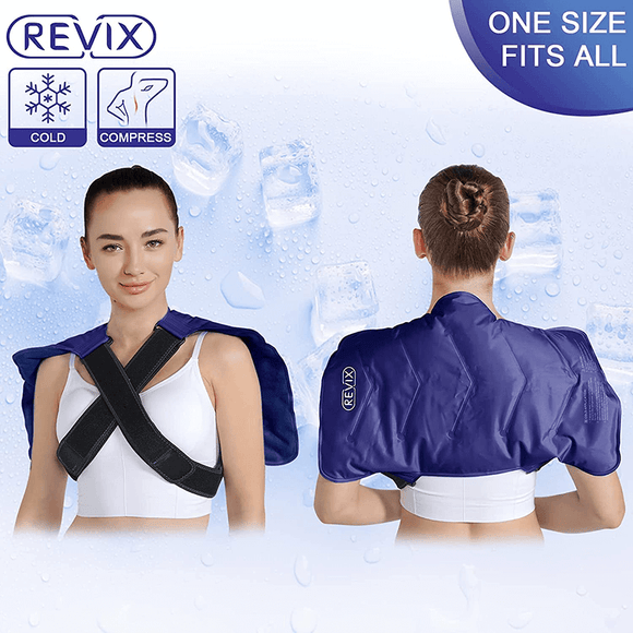 REVIX Full Back Ice Pack for Injuries Reusable Large Gel Ice Wrap for ...