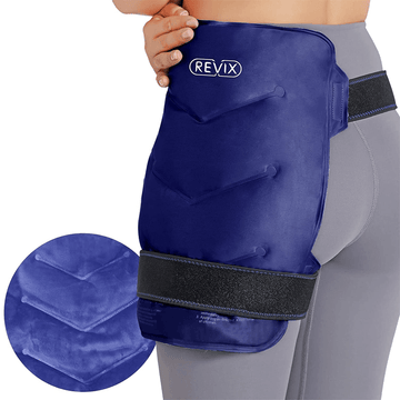 REVIX Ice Pack for Shoulder Back Hip Knee Leg or Shin, Soft Plush Lined Cold Compress Wrap for Surgery Recovery SuccessActive