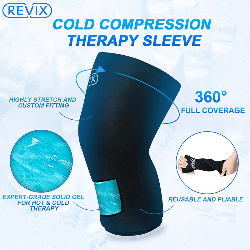 REVIX Hot Cold Gel Ice Pack Flexible Cold Wrap Knee Compression