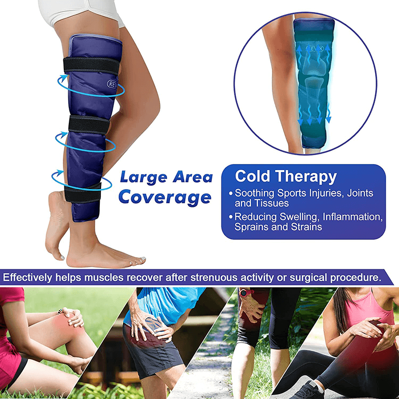 REVIX Gel Ice Pack for Leg Pain Relief, Large Ice Wrap for Cold Compress Therapy After Surgery