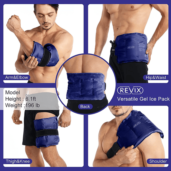 REVIX Ice Pack for Lower Back Pain Cold Compress Ice Bag for Shoulder, Neck, Hip, Arm & Knee