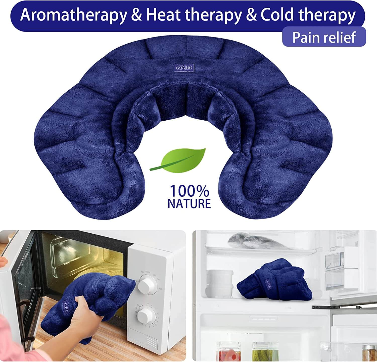 SuzziPad Microwave Heating Pad for Neck and Shoulders, Weighted Neck and Shoulder  Wrap for Pain Relief and Spasm, Heated Neck Wrap with Herbal Aromatherapy,  Moist Heat Neck Warmer Hot & Cold Compress