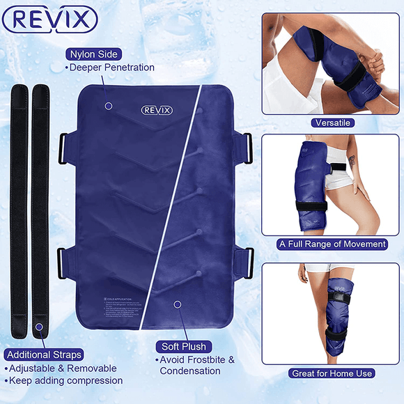REVIX Full Back Ice Pack for Back Pain Relief Reusable Large Gel Ice Wrap