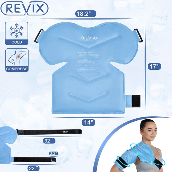REVIX Shoulder Ice Pack Rotator Cuff Cold Therapy, Ice Packs Shoulder Wraps for Pain Relief