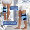 REVIX XL Knee Ice Pack Wrap Around Entire Knee After Surgery, Reusable Gel Cold Pack for Knee Pain Relief