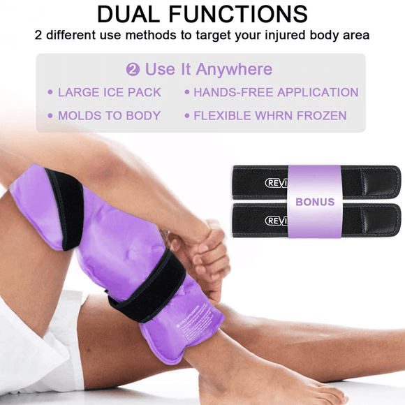 Full Back Ice Pack for Injuries Reusable Large Gel Ice Wrap for Pain Relief Cold Compression Therapy