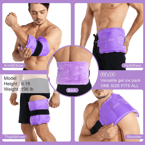 REVIX Ice Pack for Lower Back Pain Cold Compress Ice Bag for Shoulder, Neck, Hip, Arm & Knee
